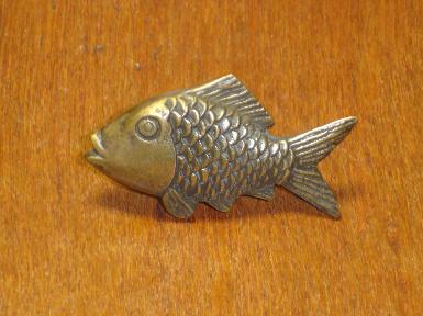 Fish Handle material brass Code N.104 L_62mm W_40mm